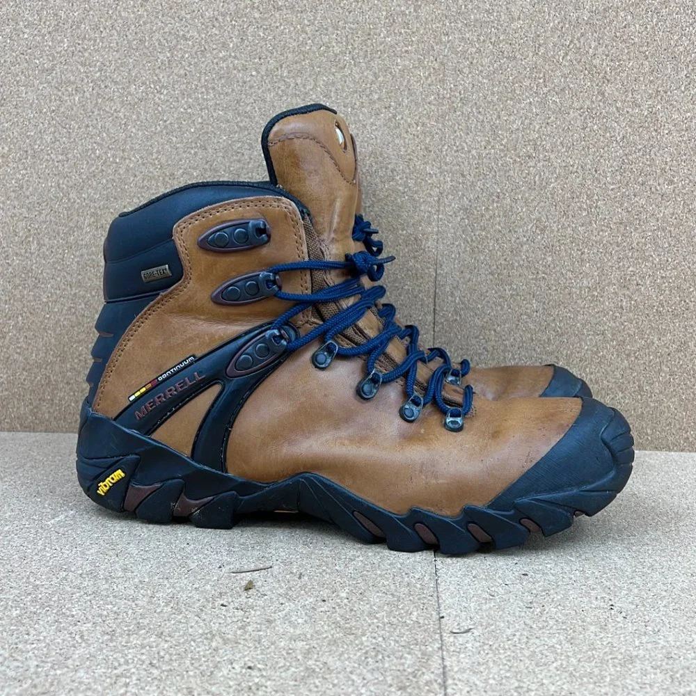 Merrell Switchback Gore Tex Leather Vibram Lace Up Hiking Boot Size 10.5